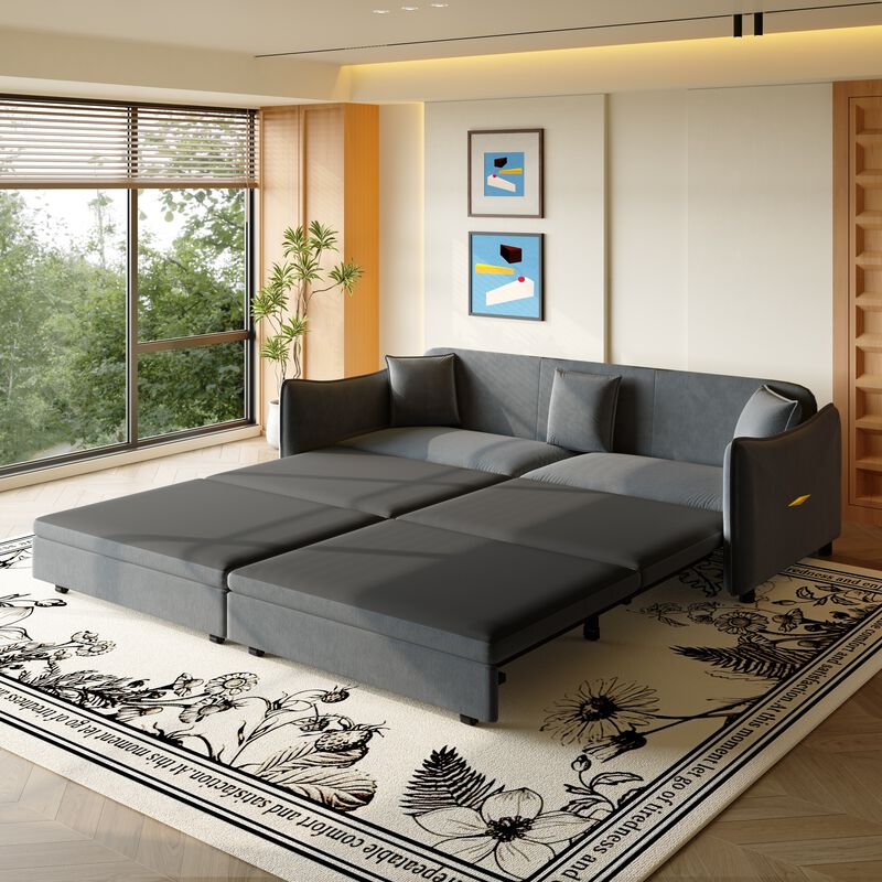 Swofir Pull Out Sleeper Sofa Bed image number 3