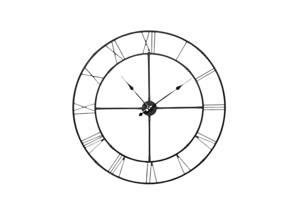 Assembly Farmhouse Metal Wall Clock 40 Inch Silent Non Ticking Living Room Decor