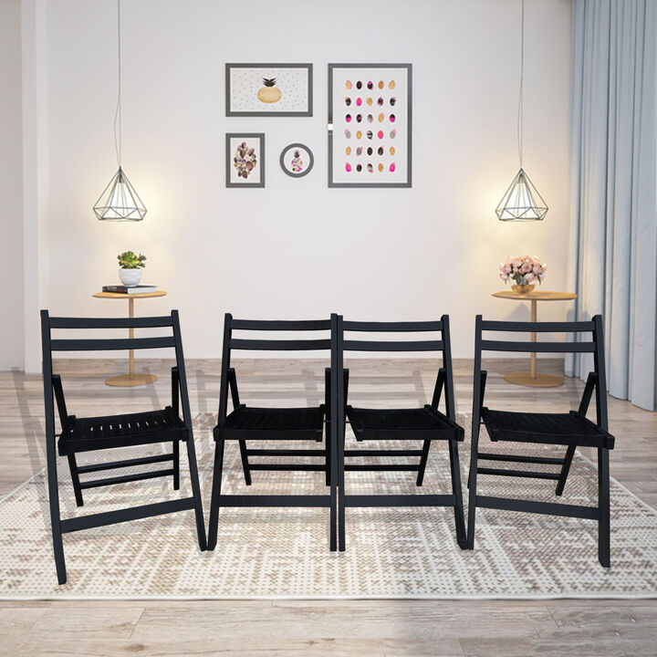 Streamdale Folding Slatted Event Chair Set of 4