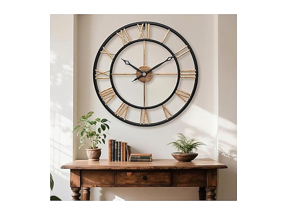30 Inch Extra Giant Oversized Large Wall Clocks Living Decor Big Vintage Gold