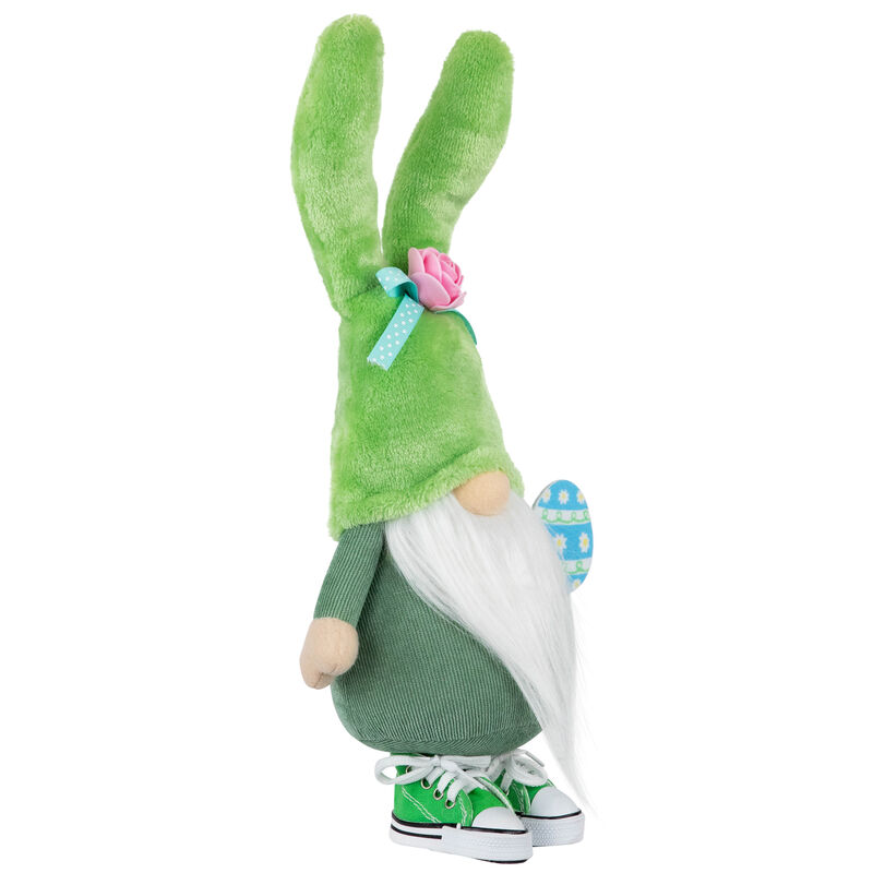 Gnome with Bunny Ears Easter Figure - 15" - Green and White