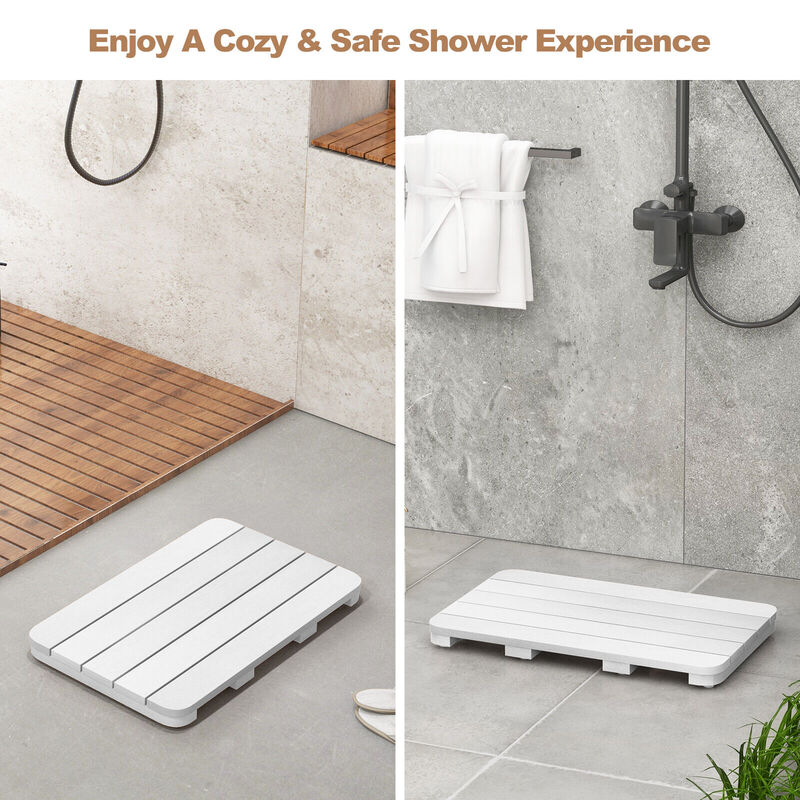 Waterproof HIPS Spa Shower Mat for Bathroom with Non Slip Foot Pads