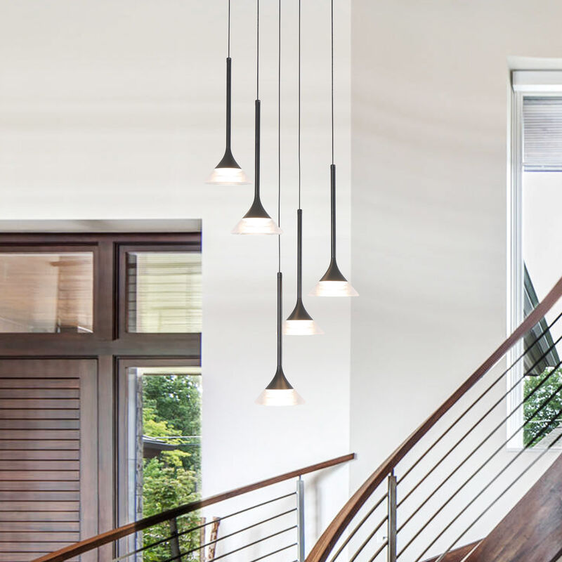 5 lights Cluster Chandelier Kitchen Island Pendant Stairs LED Dimmable image number 2