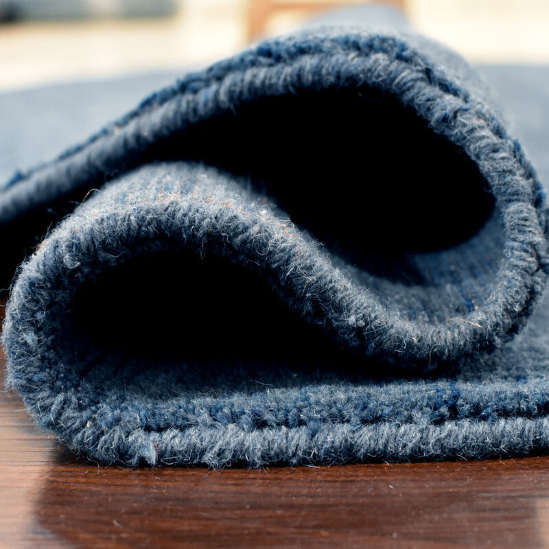 RUGSOTIC CARPETS HAND KNOTTED LOOM WOOL ECO-FRIENDLY AREA RUGS  - Round, Solid Plain Design, High Pile Thick Handmade Anti Skid Area Rugs for Living Room, Bed Room (L00111) image number 4