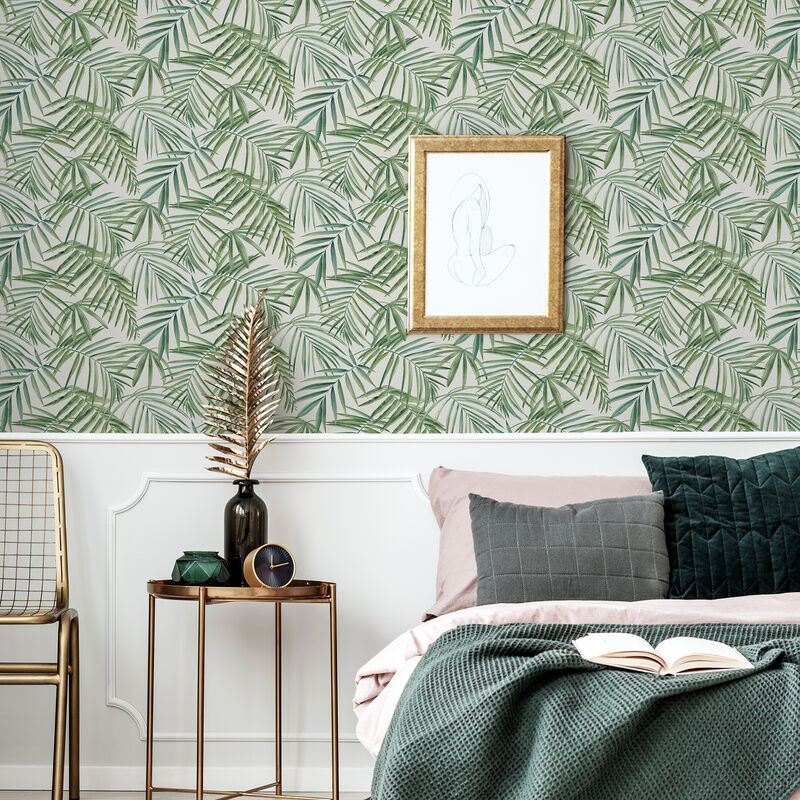 Juan Green Palm Leaves Wallpaper image number 4