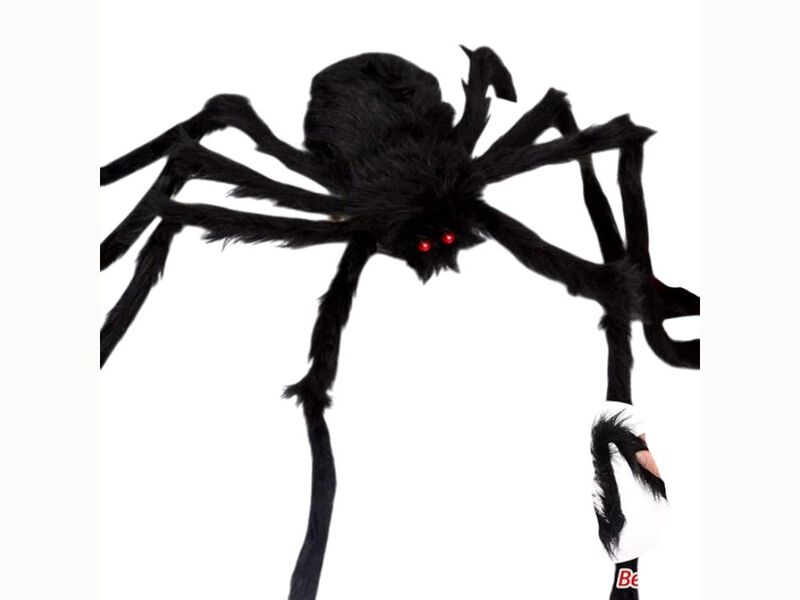 200" Giant Spider Web with 59" Posable Spider &ndash; Triangular Halloween Yard D&eacute;cor for Indoor/Outdoor Haunted Displays image number 0