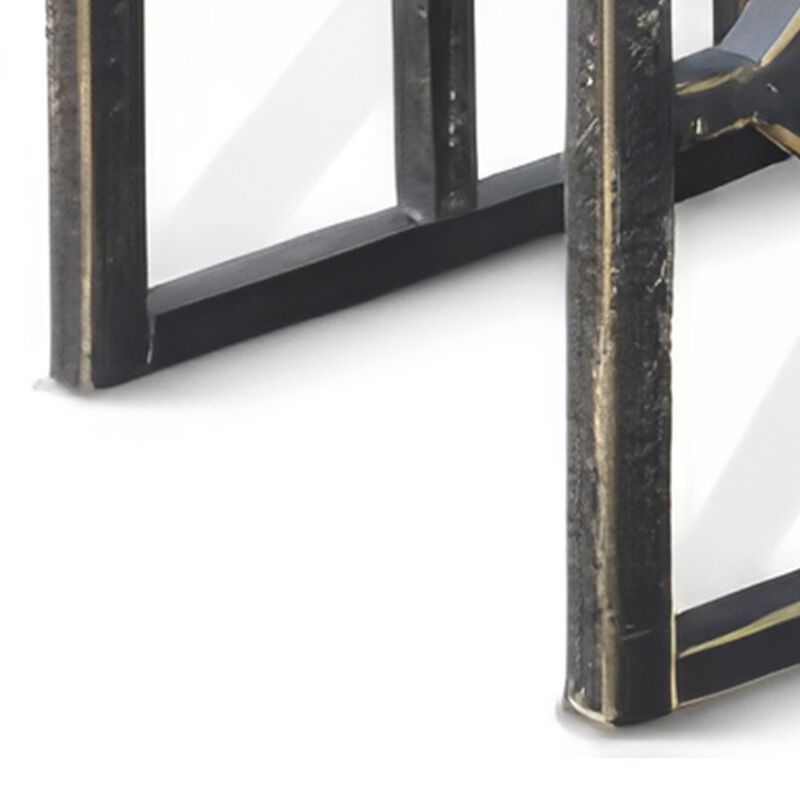 Rena 3 Piece Nesting Accent Table Set, Slatted, Rustic Black Mahogany image number 3