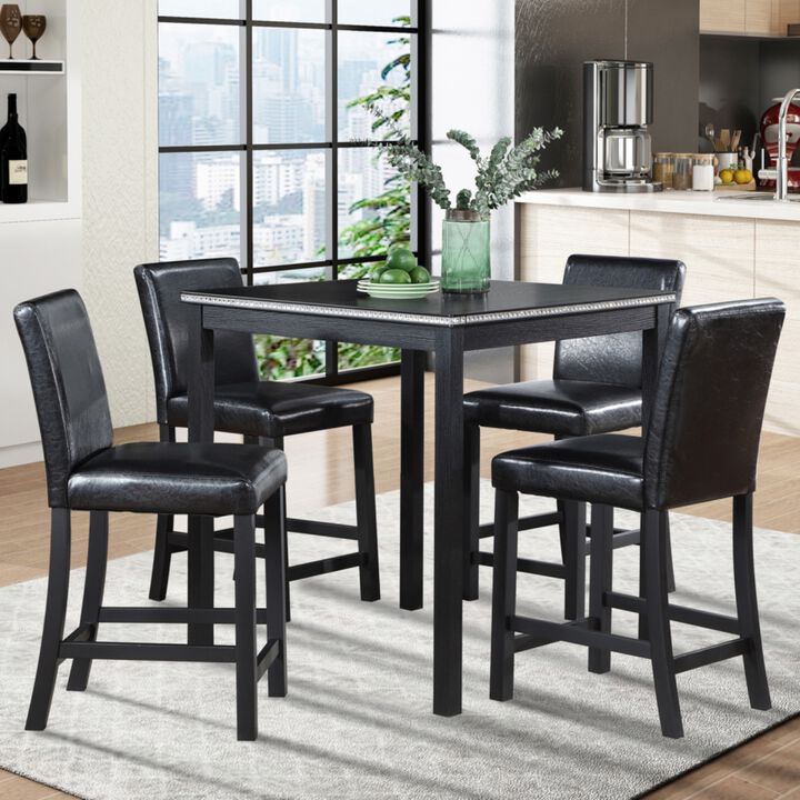 Zograk 5‑Piece Counter Height Dining Table Set