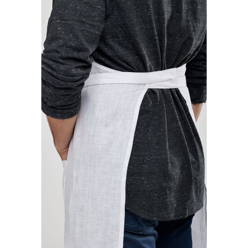 Solino Home 100% Pure Linen Apron - Linen Full Midi Apron image number 5