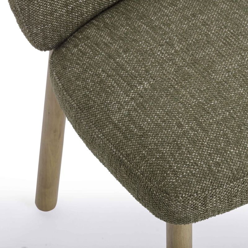 Tov Furniture Foxy Olive Green Textured Fabric Dining Chair image number 5