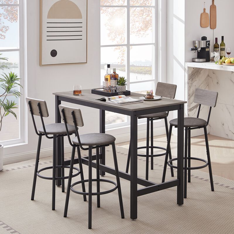 Hakpon Industrial Counter Height Bistro Set image number 3