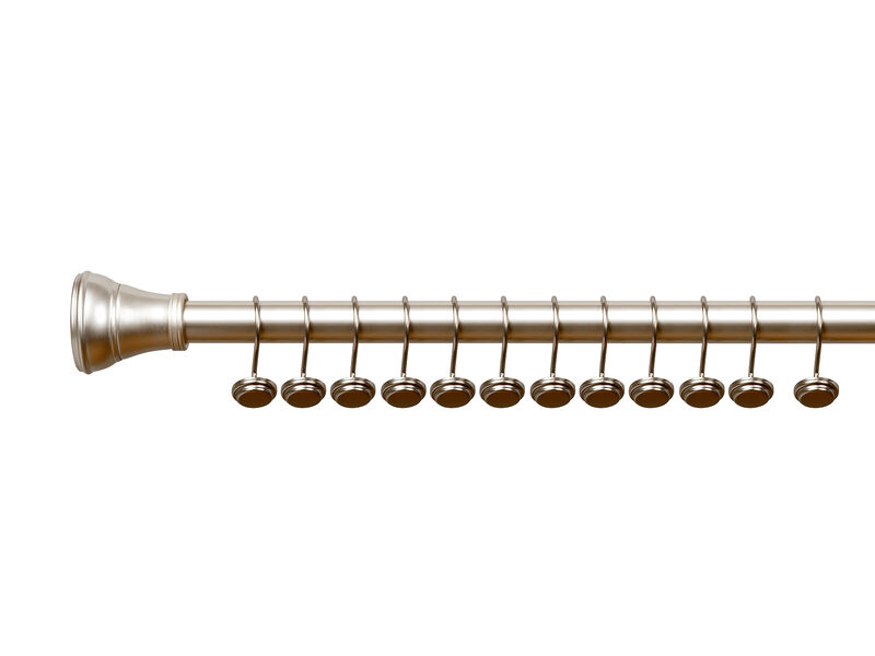 Metal Shower Curtain Hooks, Set of 12 image number 2
