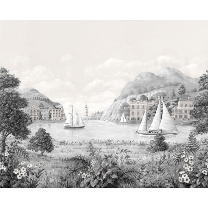 Safe Harbor Gray Wall Mural