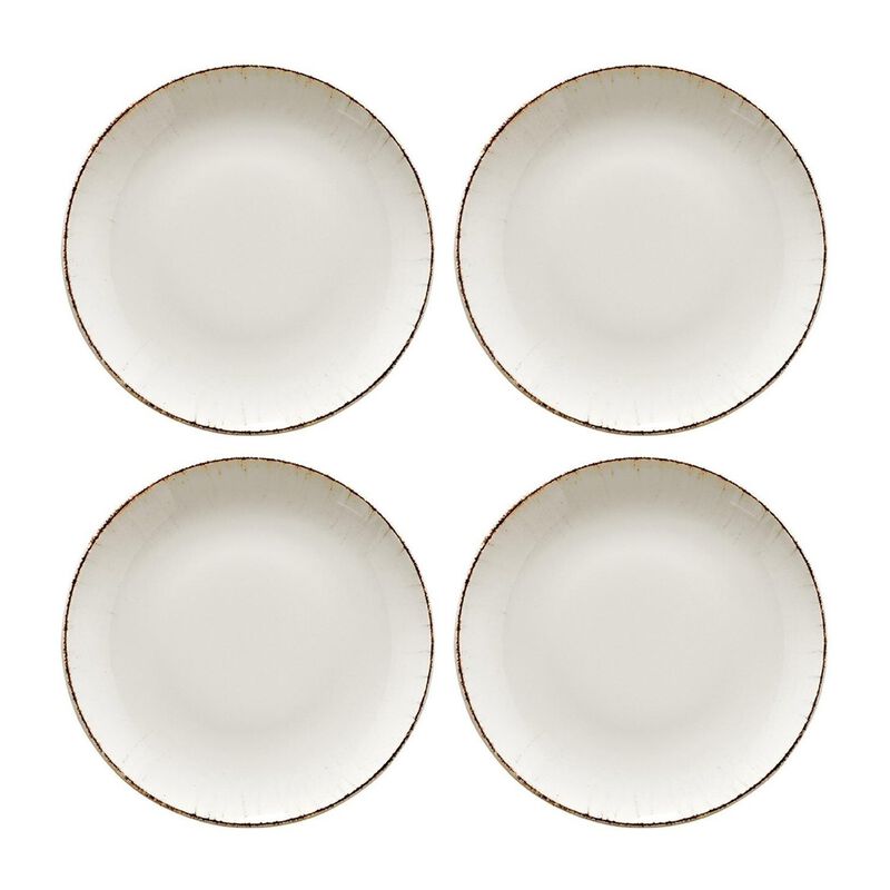 Retro dia.6.75" Round Decorated Porcelain Plate (Set of 4)