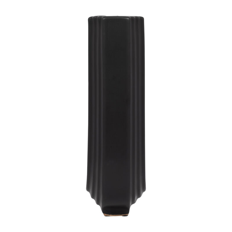 11" Loopy Vase, Black