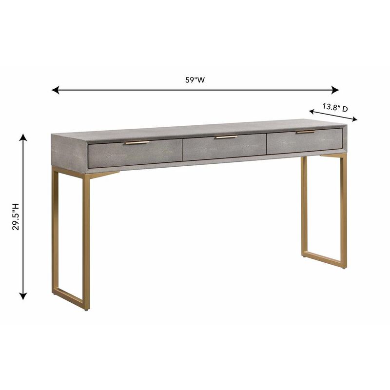 TOV Furniture Pesce Shagreen Console Table