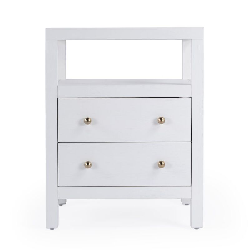 Butler Specialty Nora 2-Drawer Nightstand, White