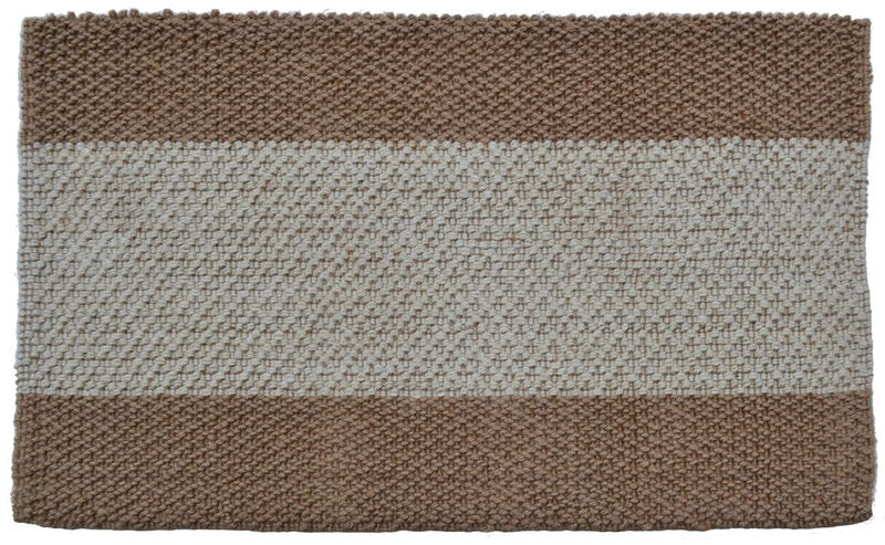 HomeRoots Jute Striped Hand Woven Area Rug image number 0