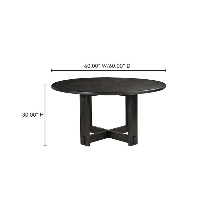 Moe's Home Collection Glenn Round Dining Table Dark Brown