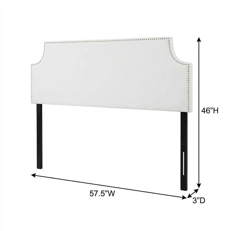 Upholstered Vinyl Full Headboard with Smooth Finish and Durable Design image number 2
