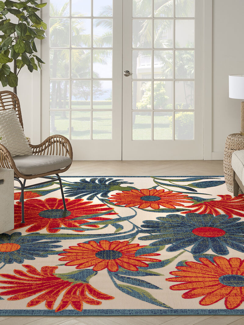 Aloha ALH33 Ivory/Multicolor 10' x 14' Rug