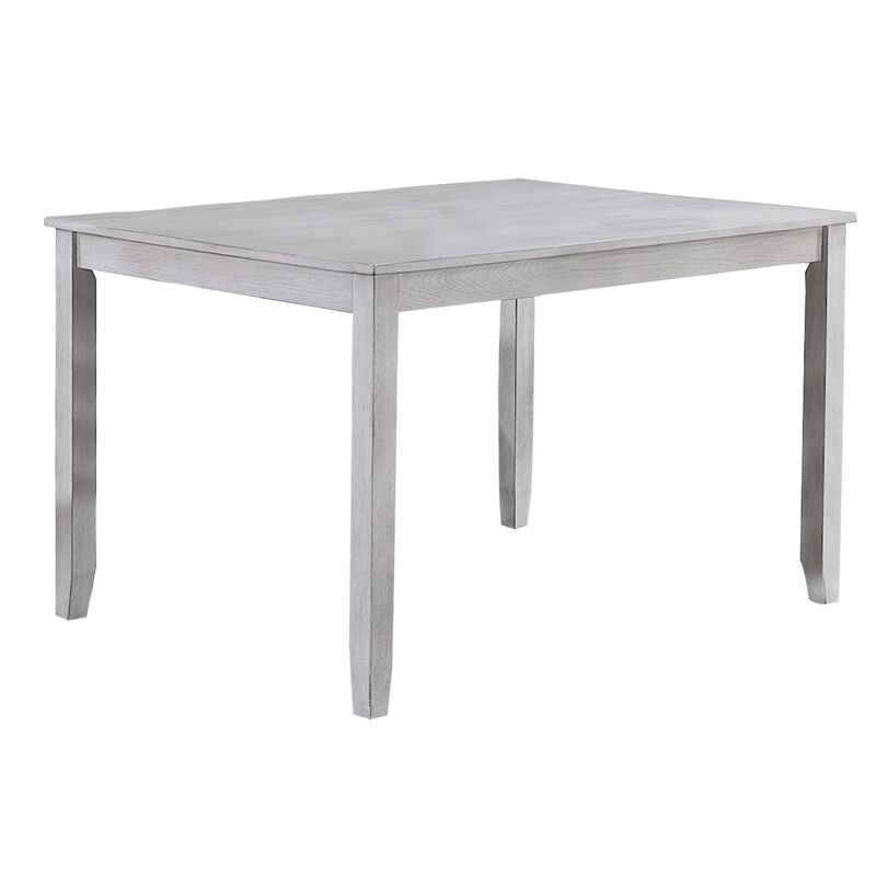 Charlotte 5 Piece Dining Table and Chairs Set, Wood, Farmhouse, White - Benzara