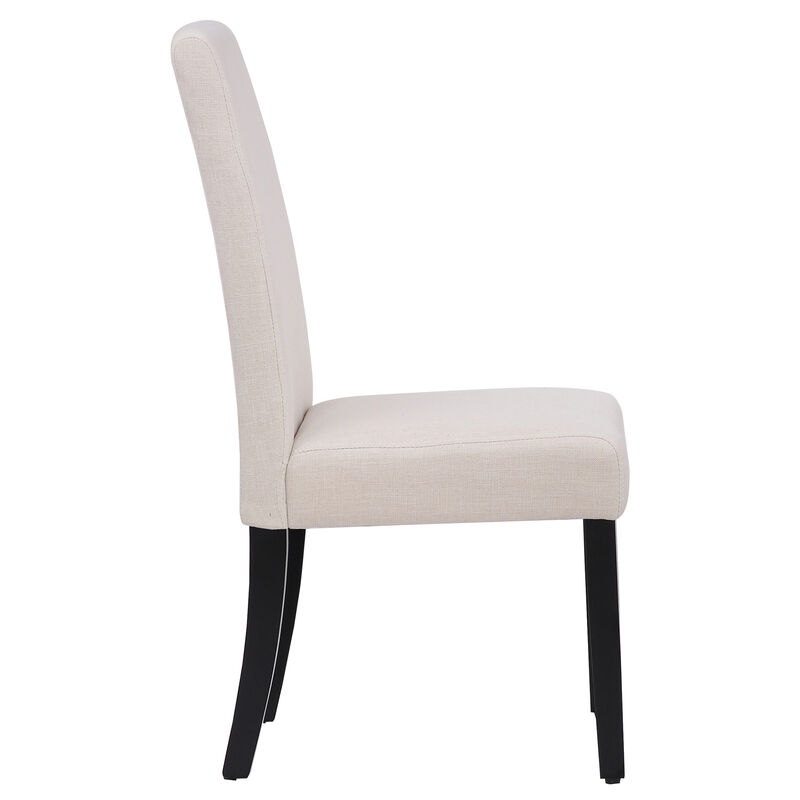 WestinTrends Upholstered Linen Fabric Dining Chair