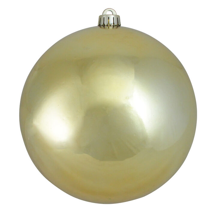 Shiny Champagne Gold Shatterproof Christmas Ball Ornament 10" (250mm)