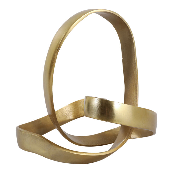 Ec 11.5" Large Metal Knot, Gold