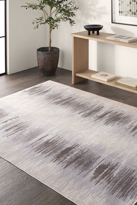 En Blanc Cassius Gray 5'3" x 7'6" Rug by Label J x Jaipur Living