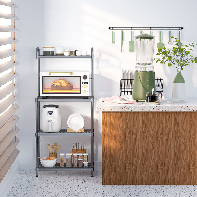 4-Tier Kitchen Storage Baker Microwave Oven Rack Shelves