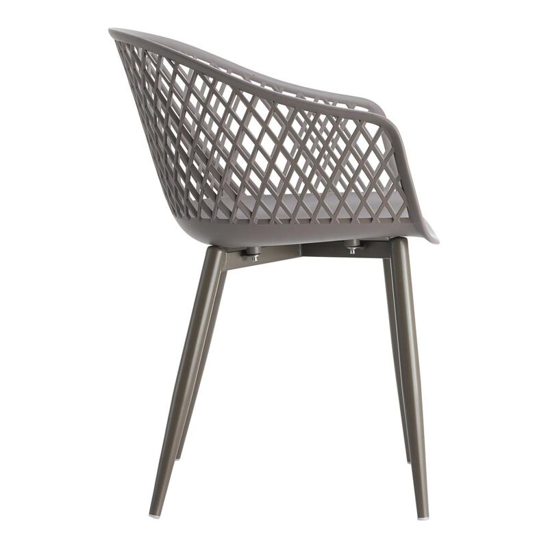 Moe's Home Collection Piazza Outdoor Chair Grey-Set Of Two