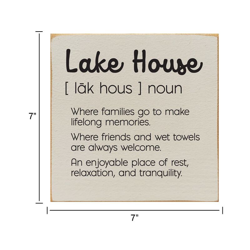 Lake House Definition Wooden Wall Sign for Cabin Decor image number 2