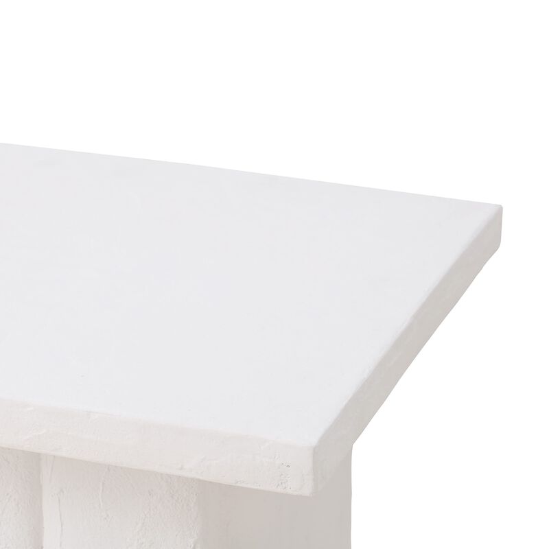 Tov Furniture Kayla Concrete Side Table (White) image number 4