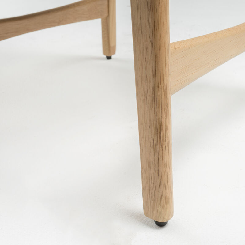 Merax Retro-Modern Rubberwood Counter Chairs (Set of 2）