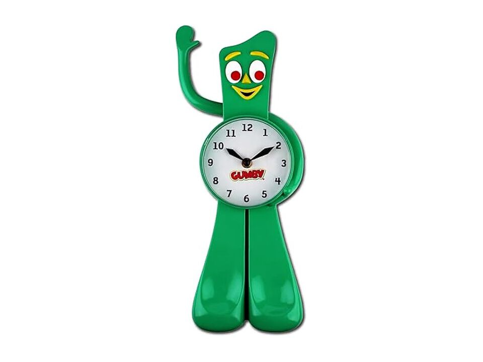 Croce Gumby Motion Waving Arm Tall Wall Clock 13 Inch Retro Home Decor