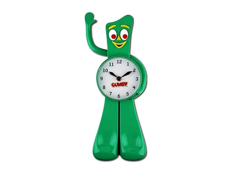 Croce Gumby Motion Waving Arm Tall Wall Clock 13 Inch Retro Home Decor image number 0