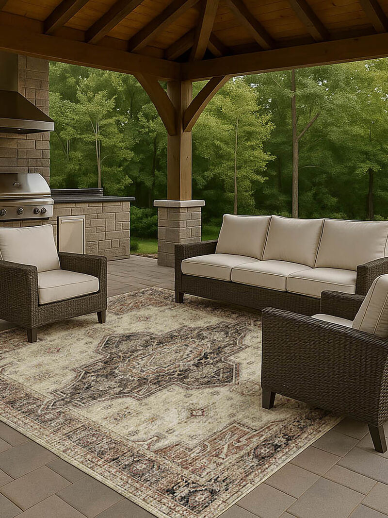 Tuscany TU11 Beige 9' x 12' Rug