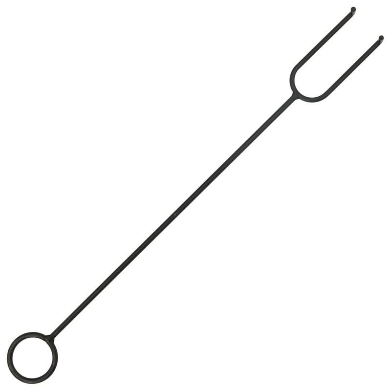 Outdoor Fire Pit with Poker and Mesh Cover, 30 Inch Black Steel Frame - Benzara