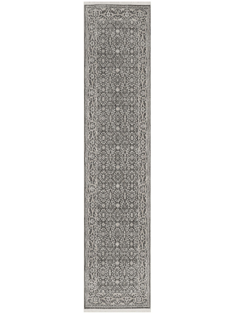 Shadows SHW04 Charcoal/Ivory 2'2" x 10' Rug image number 0