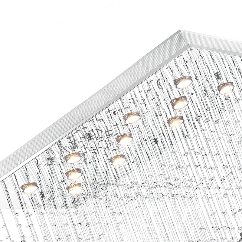 Twinkle 11 Light Flush Mount With Chrome Finish