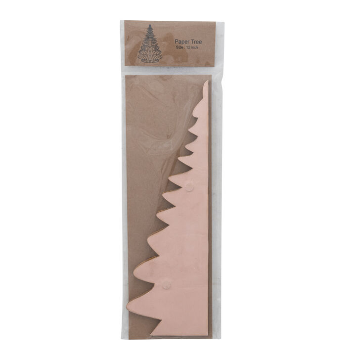 Peach and Gold Recycled Paper Honeycomb Tree