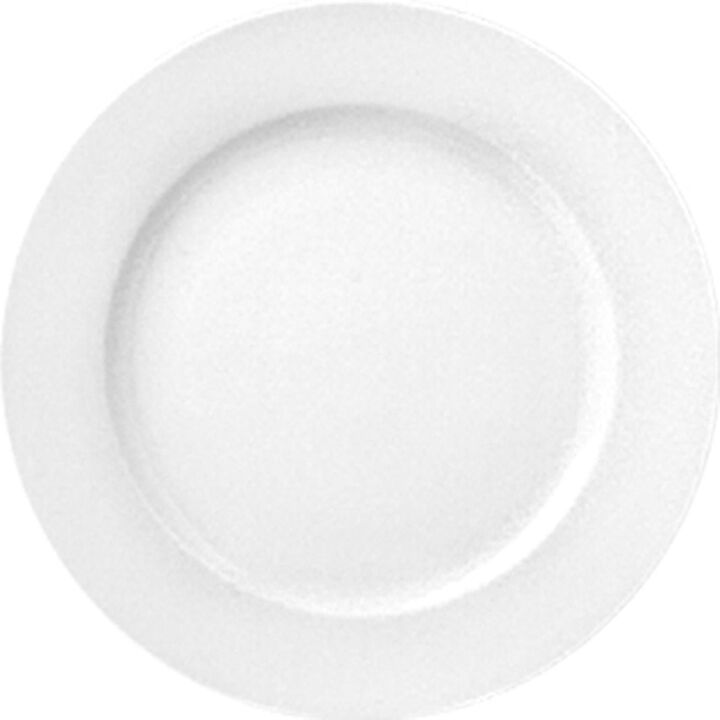 Porcelain Delta dia.8.75" Round White Porcelain Plate (Set of 4)