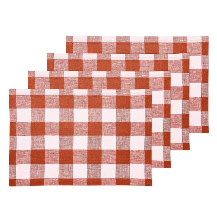 Linen Placemats - Buffalo Check (Set of 4)