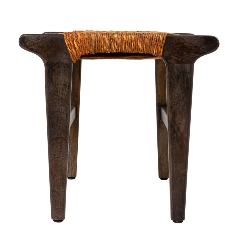 Mango Wood and Jute Stool, Multicolor image number 5