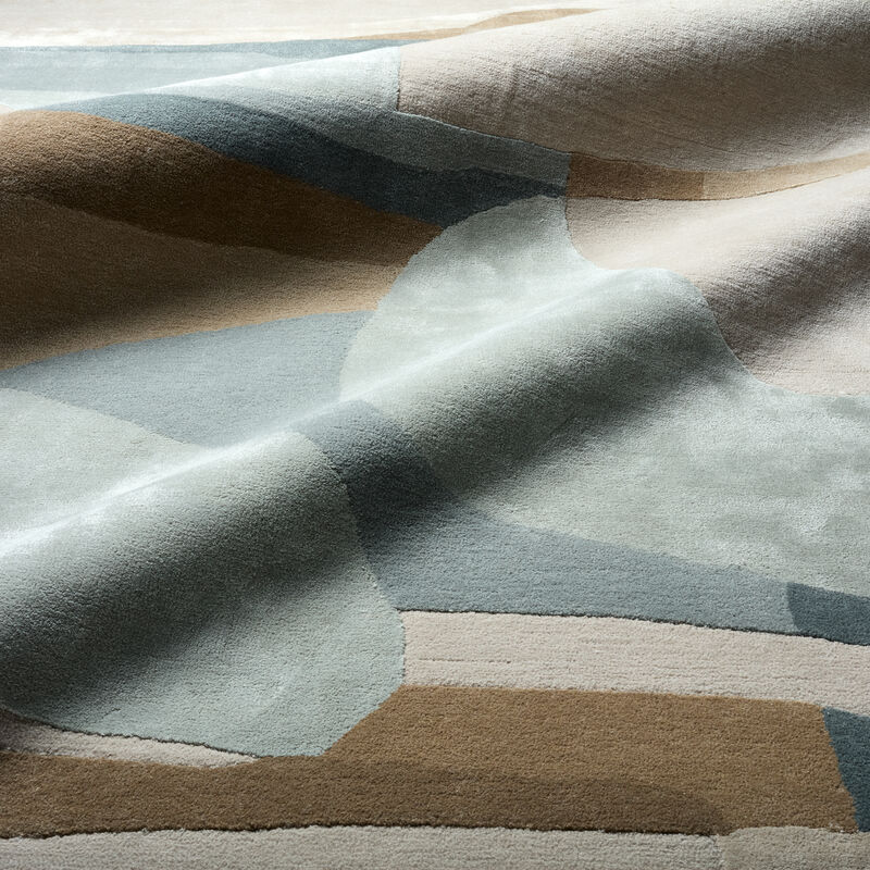 Layered Form Navaeh Silver Cloud 9'X12' Rug image number 3