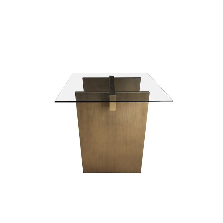 Pangea Home Spencer Dining Table Brass