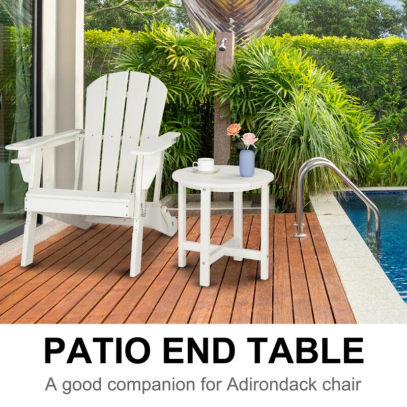 Single-Layer Round Side Table Modern Accent Table for Living Room, Bedroom, or Patio