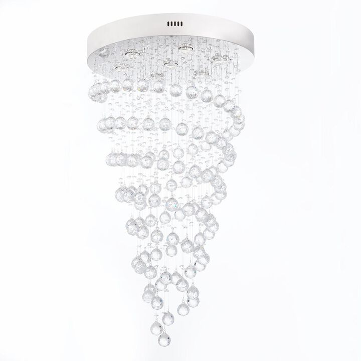 Crystal Chandelier Double Helix 7 LED Light