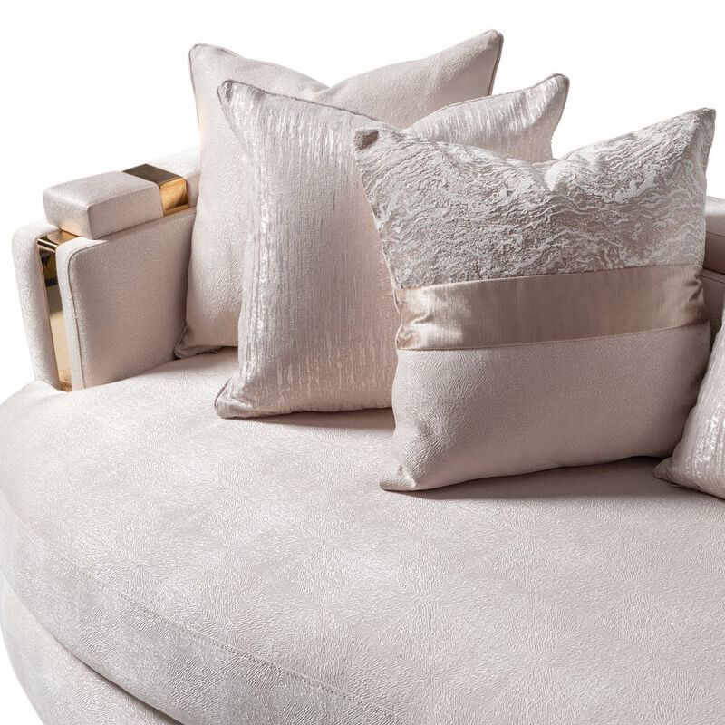 Michael Amini Carmela Mansion Sofa - Almond/Gold